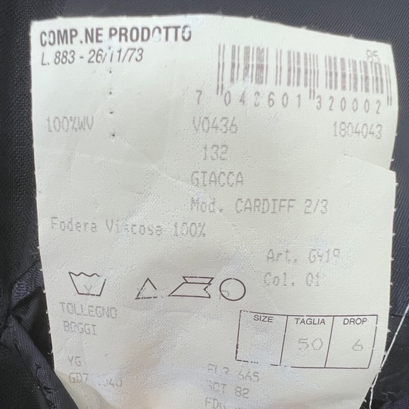 Boggi Navy Wool Blazer/Jacket SZ 50IT/40US Classic Chic Old Money Preppy Grandpa - Picture 15 of 16